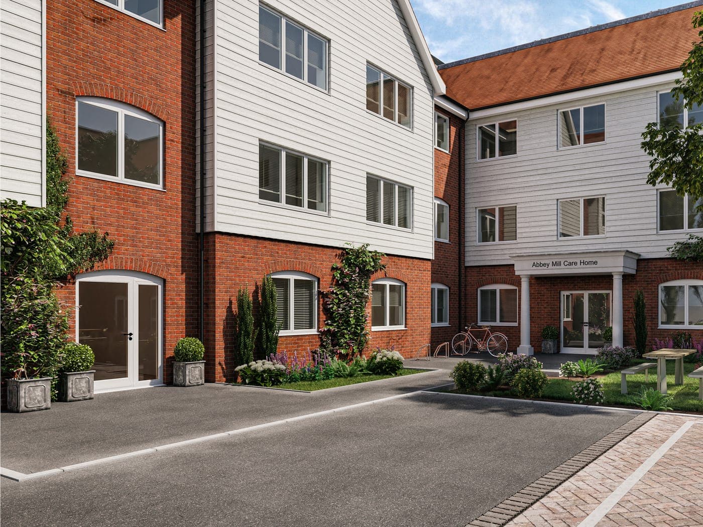 The entrance at Alder Lodge (CGI)
